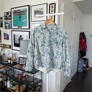 Anthropologie Pilcro Sigourney Paisley Corduroy Button Down Shirt